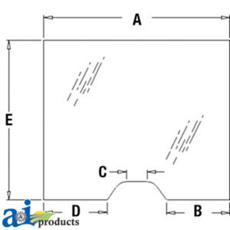 A & I PRODUCTS Glass, Windshield, Upper 66" x46" x4" A-T191071